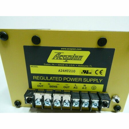 Acopian Power Supply Module, 105 to 125V AC, 24V DC, 2.1A A24MT210